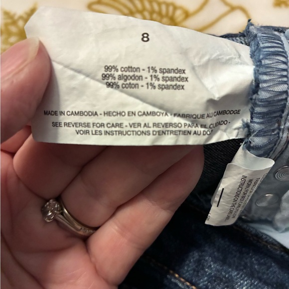 NWT Nine West Ladies Wide Leg Silver Detail Jeans ( Dark Wash) 8 - Picture 4 of 15